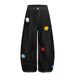 Design Sense Floral Embroidery Scimitar Wide-Leg Jeans Street Fashion Punk Washed Vintage Loose Long Pants Men's_mkmklike.com