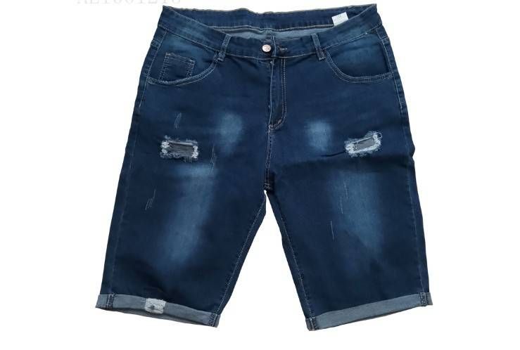 Men's Denim Shorts Trendy Black Slim High Waist Denim Shorts Men_mkmklike.com