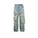 Men's Clothing Double Layer Tassels Beggar Style Destroyed And Torn Jeans_mkmklike.com