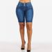 Women's Clothing Summer Fashion All Match Intellectual Goddess Cuff Shorts Slim Pocket Slim Hip Solid Color Jeans_mkmklike.com