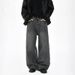 Men's Clothing Maple House Trendy Snake Eye Backless Retro Washed Jeans Metal Rivet Embroidered Men's Denim Clothing For Men And Women_mkmklike.com