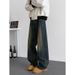 High Street Color Gradient Blue Jeans Men's And Women's Clothing New Style Slimming High Waist Niche Wide Leg Pants_mkmklike.com