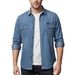 Pulse Foreign Trade Men's Clothing European And American Cross-Border Autumn New Long Sleeve Retro Denim Workwear Style Pure_mkmklike.com