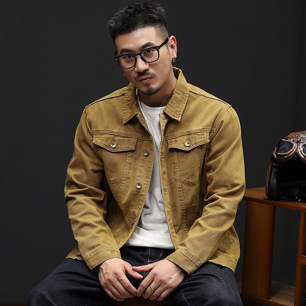 Large Autumn And Winter New Product, Amikaji Style Jacket, Men's Loose Cotton American Denim Jacket_mkmklike.com