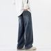 Men's Clothing Wide Leg Straight Leg Jeans Versatile Casual Pants Semi Elastic Waist INS Style American Trendy For Teens_mkmklike.com