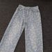 Light Blue Jacquard Print Jeans For Men - High Waist Straight Leg With Subtle Flare & Vintage Wash (Sizes S-3XL)_mkmklike.com