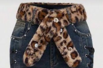 Lace-Up & Leopard Print Jeans For Women – Edgy Stretch Denim With Faux Fur Accents (Trendy & Comfortable Fit)_mkmklike.com