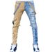 Men's Jeans 2025 High Street Straight Overalls Men's Oversized Hip-hop Khaki Blue Denim Trousers Fashion Men's Casual Jeans Pants Trendy_mkmklike.com
