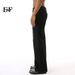 EF JEANS | 2024 New European And American High Street Zipper Splicing Fried Street Micro-speaker Straight Pure Black Jeans_mkmklike.com
