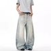 Vintage Washed Baggy Jeans For Men - 90s Inspired Wide Leg Distressed Denim Pants With Deconstructed Design_mkmklike.com
