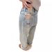 Women's Clothing Spring And Autumn High Street Small High Waist Straight Loose Light Blue Plus Velvet Denim Wide Leg Pants _mkmklike.com