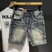 Men's Clothing American Style Denim Shorts Mid-Length Five Point Ripped Jeans Summer Trendy Cool Stylish Beggar Style_mkmklike.com