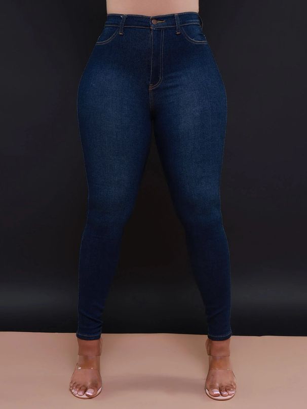 Women's Clothing High Elastic Slim Jeans All Match Skinny Pants_mkmklike.com
