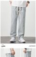 Jeans Men's Thin American Vintage High Street Loose Straight Casual Wide Leg Pants_mkmklike.com
