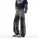 Washed And Old Casual Pants Cleanfit Black Tie-dye Jeans Men's Spring And Autumn Ruffian Handsome High-end Pants_mkmklike.com
