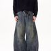 BOY American Retro Deconstructed Washed Scimitar Jeans For Men Loose Vintage Design Casual Straight Wide-Leg Long Pants_mkmklike.com