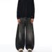 American Classic Washed Cat Whisker Scimitar Jeans Men's And Women's Loose Silhouette Long Pants_mkmklike.com