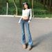 ELLE Free Shipping American Style Retro Low Waist Stretch Slim Fit Versatile Flared Jeans Women Long Pants Dropshipping_mkmklike.com