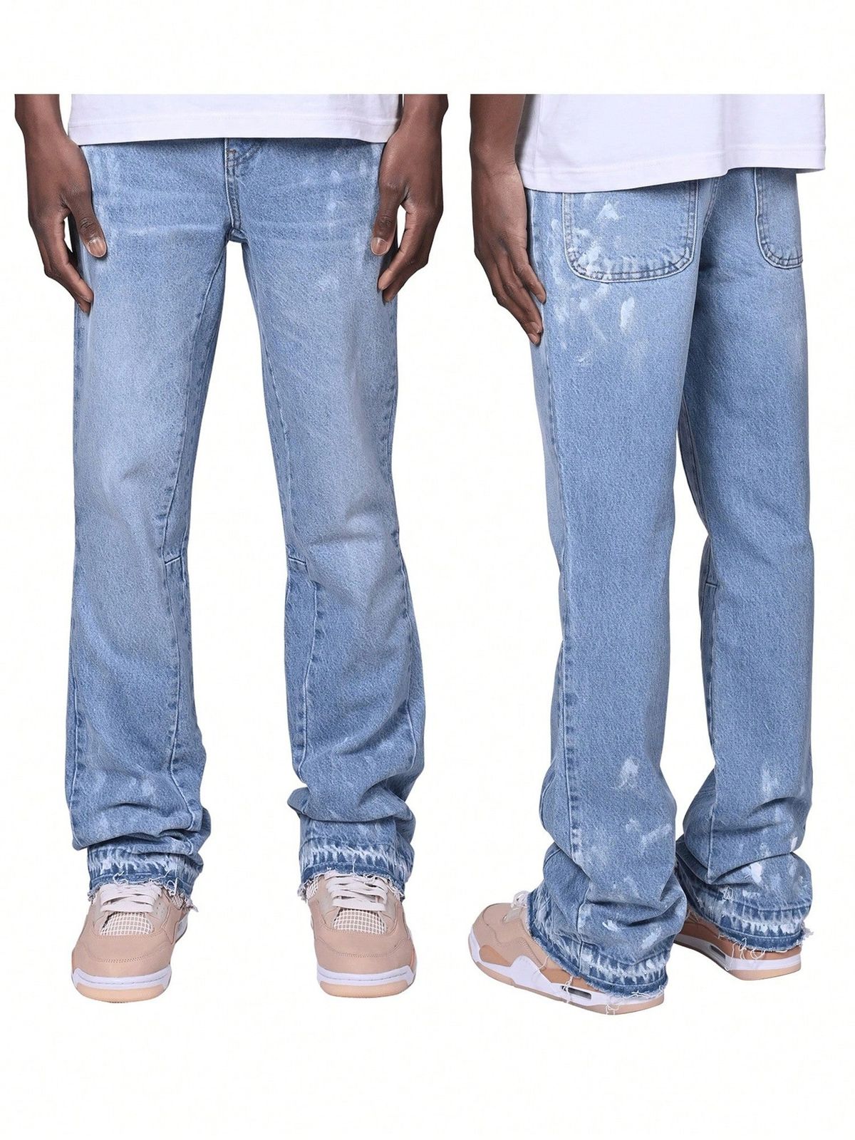 Men's Straight Leg Jeans Fashionable And Versatile European American Street Style_mkmklike.com