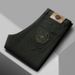 Lyocell Light Luxury Embroidered Men's Casual Pants Autumn And Winter High End Business All Match Trendy Fashion Stretch Straight Pants_mkmklike.com