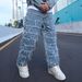 Men's Stylish Straight-Leg Jeans - Comfortable Loose Fit Casual Denim Pants For Teens & Young Adults_mkmklike.com