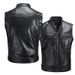 2024 Button Motorcycle Casual Leather Vest Large_mkmklike.com
