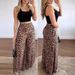 Women's Clothing Elegant print belted tank top leopard print high-waisted wide-leg pant suit_mkmklike.com