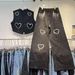 Women's Clothing Denim Summer Washed Hot Diamond Heart Hollow Personality Trendy Jeans_mkmklike.com