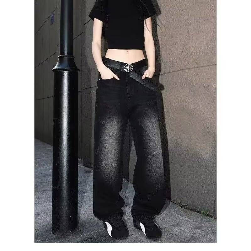 Men's Clothing High Street Washed Distressed Jeans Men's Spring And Summer New Straight Wide Leg Trousers_mkmklike.com