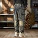 Men's Clothing Streetwear Men's Jeans Patchwork Multiple Pockets Trendy Loose Fit Long Jeans_mkmklike.com