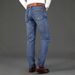 HME plus Size Men's Jeans European American Style Stretch Business Casual Straight Leg Long Pants_mkmklike.com