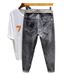 2024 Autumn Winter Printed Light Jeans Men Trendy Stretch Casual Slightly Loose Slim Fit Versatile Harem Pants_mkmklike.com