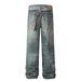 Women’s Clothing Trendy Washed Old Design High End Men's Straight Loose Jeans_mkmklike.com