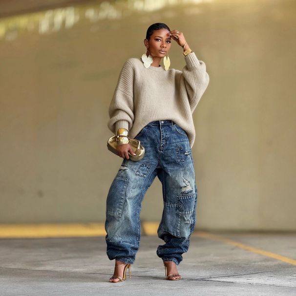 Women's Clothing Women's Ripped Patchwork Washed Jeans Jeans Multi Pocket Denim Clothing For Formal & Casual For Women_mkmklike.com