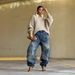 Women's Clothing Women's Ripped Patchwork Washed Jeans Jeans Multi Pocket Denim Clothing For Formal & Casual For Women_mkmklike.com