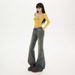 Wholesale American Retro Low-waist Hot Girl Flared Jeans, Nostalgic, Slightly Stretchy, Versatile, Slim-fit, Slimming_mkmklike.com