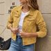 Trendy Oversized Denim Jacket – Button-Down Collar With Front Pockets (Yellow/Black/Pink/Red/White/Sky Blue, S-2XL)_mkmklike.com