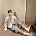 Men's Clothing Summer Thin Mid Length Pants Street Style Versatile Loose Straight Sports Shorts_mkmklike.com
