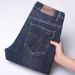 Summer Thin High-End Business Plus Size Men's Stretch Slim Jeans Straight Loose Casual Pants_mkmklike.com