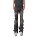 Men's Clothing Men's Trendy Gray Trousers High Street Style Ripped Straight Leg Slightly Flared Floor Length Niche Jeans For Street Wear_mkmklike.com