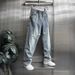 Men's Trendy Loose Fit Washed Jeans - Streetwear Hip Hop Style Comfortable Straight Leg Casual Pants_mkmklike.com