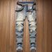Men’s Vintage Distressed Straight Leg Jeans – Comfortable Cotton Blend Denim Pants For Streetwear (3 Colors, Size 30-42)_mkmklike.com