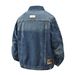 Men's Clothing Spring And Autumn Large Size Embroidered Denim Jacket Men's Trendy Motorcycle Style Tops Douyin Hot Retro Embroidered Men's Jacket_mkmklike.com