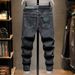 High End Slim Fit Jeans for Men Stretchy Casual Versatile Black Denim Spring Autumn Trendy Clothing_mkmklike.com