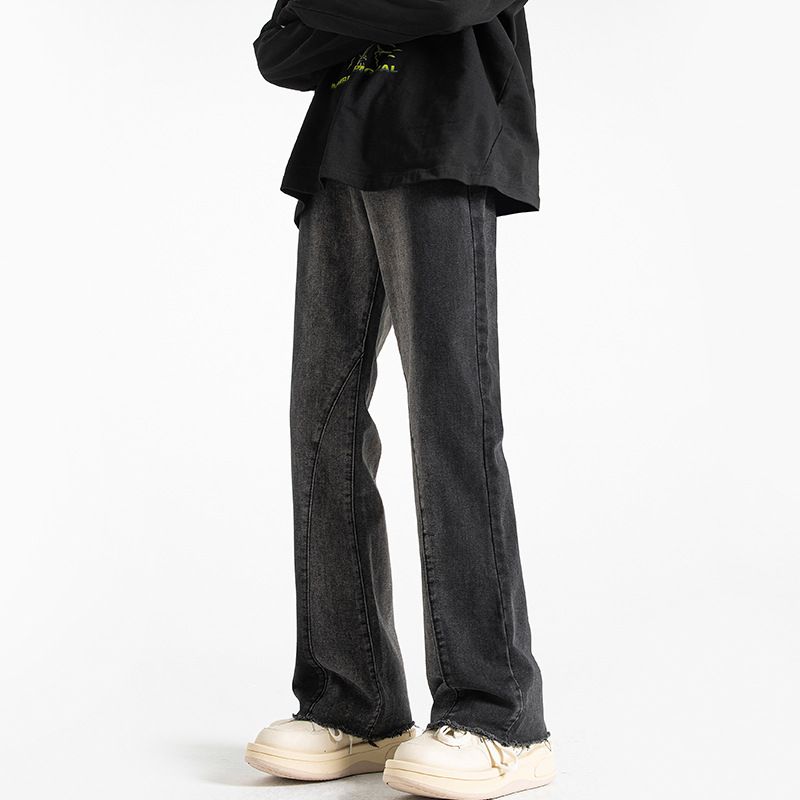 Nordmann American Style Trendy Brand Vibe Flared Jeans For Men, Autumn And Winter Straight Pants, High Street Fashion Retro Loose_mkmklike.com
