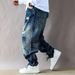 "Classic Straight-Leg Heavyweight Jeans For Men – Vintage Washed Denim (M-3XL, Blue)"_mkmklike.com