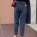 Fleece-Lined Pear-Shaped Body Harem Stretch Jeans For Women New Autumn Winter Plus High Waist Slimming Large Size_mkmklike.com