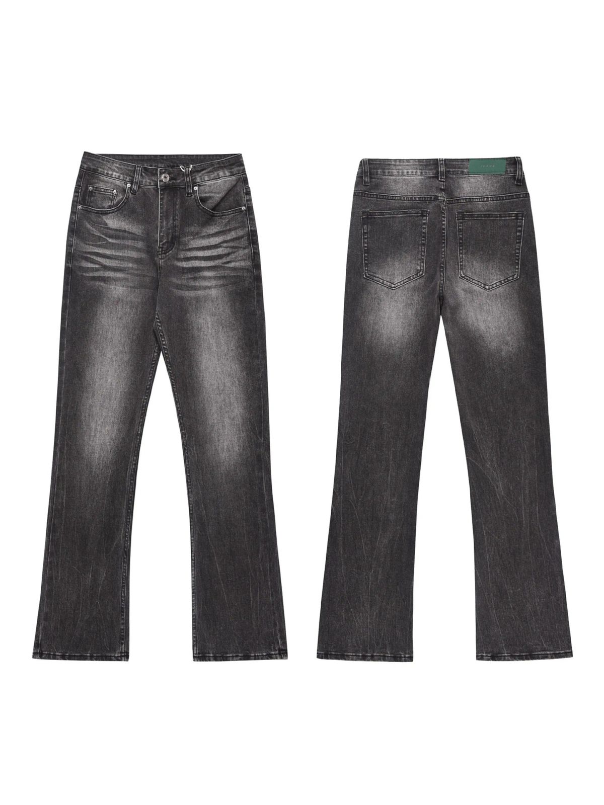 Vintage-Inspired High-Waisted Straight Denim Jeans For Men & Women - Classic Black Wash, Comfortable Fit, Multiple Sizes (S-XXXL)_mkmklike.com