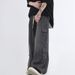 Men's Clothing new three-dimensional patch pocket jeans national trend brand hip-hop couple washed loose wide-leg trousers for men and women_mkmklike.com