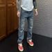 Men's Clothing Men's Slim Straight Jeans – Classic Blue Denim, Comfort Fit (Size 28-36)_mkmklike.com